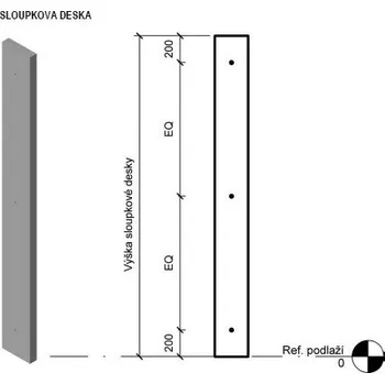 Příslušenství pro plot DITON LINIE DŘEVA QUICK WALL WOOD Sloupková deska 240 DUB světlý - 25/6/240cm