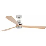 FARO LANTAU XL LED, nikl/borovice, stropní ventilátor s DC motorem - FARO FARO 33505DC