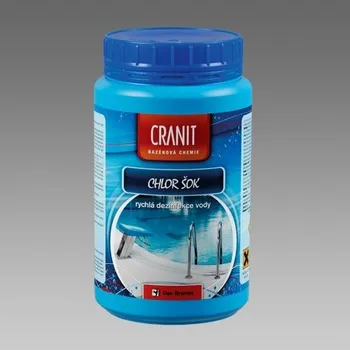 Bazénová chemie DEN BRAVEN Cranit Chlor šok - rychlá dezinfekce vody 1kg