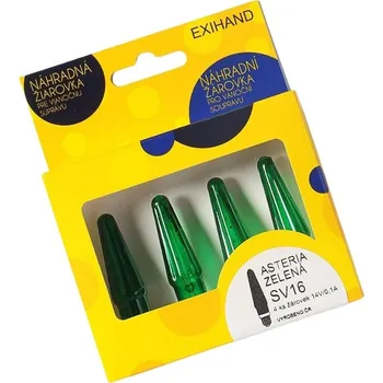 Exihand 162100.B.ZE Žárovky ASTERIA zelené - blistr 4ks