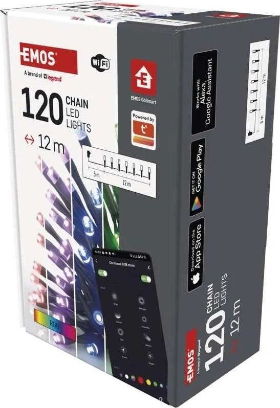 Gosmart 5xt Razor EMOS GoSmart D4ZR02 řetěz 12 m 120 LED multicolor od 302 Kč - Zbozi.cz
