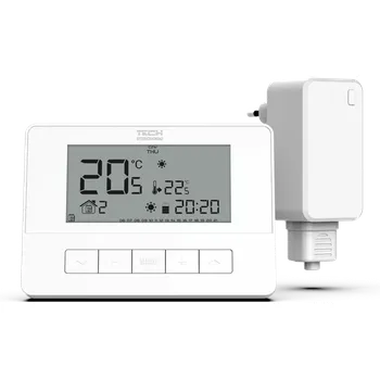 Termostat Pokojový bezdrátový termostat Tech EU T-4.2 Baterie Na omítku / stojánek