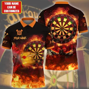 Tričko dres pro tým Darts s ohněm 3D potisk CS458 Velikost: 2XL, Barva (Varianta): Polo košile 7