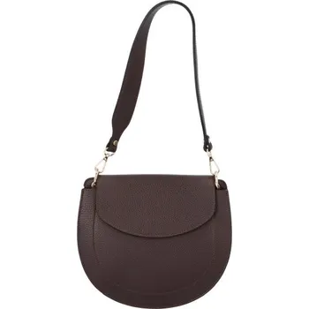 Kabelka Dámská kožená kabelka přes rameno tmavě hnědá - ItalY Amanda hnědá