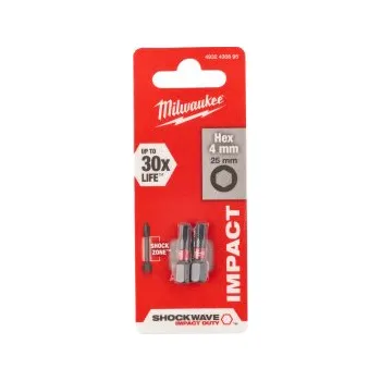 Bit MILWAUKEE Bit šroubovací ShW Hex4 25mm 2ks 4932430895