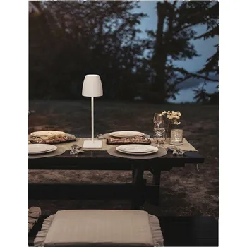 Venkovní osvětlení NOVALUCE Venkovní stolní lampa COLT bílý litý hliník a akryl LED 2W 3000K IP54 62st. 5V DC vypínač na těle USB kabel stmívatelné - NOVA LUCE NV 9121911