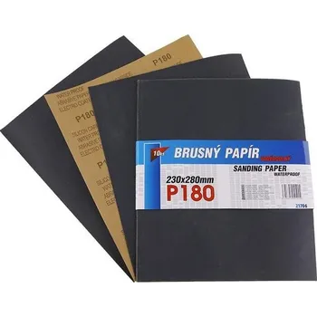 Brusný papír Levior Papír brusný 230x280mm P180 10ks Waterproof