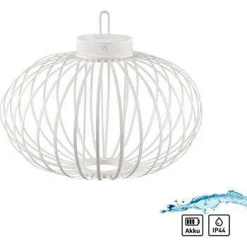 Venkovní osvětlení JUSTLIGHT AKUBA LED stolní lampa průměr 46cm bílé na baterie USB IP44 stmívatelné dotykem 2700K - JUST LIGHT LD 19305-16