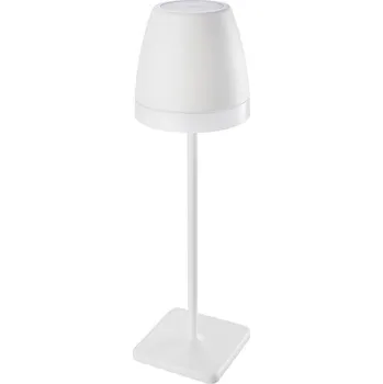 Venkovní osvětlení NOVALUCE Venkovní stolní lampa COLT bílý litý hliník a akryl LED 2W 3000K IP54 62st. 5V DC vypínač na těle USB kabel stmívatelné - NOVA LUCE NV 9223401