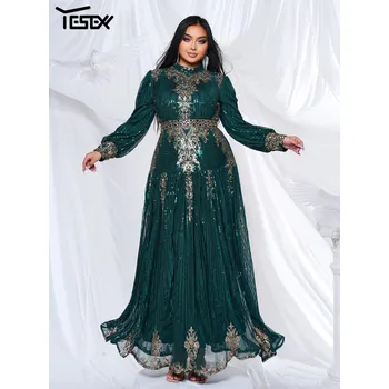 Dámské šaty Večerní maxi šaty LC10300 Barva: Zelená, Velikost: 2XL