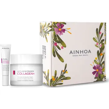 Pleťový krém Ainhoa Vegan Collagen+ zpevňující pleťový krém 50 ml + zpevňující oční krém 15 ml dárková sada
