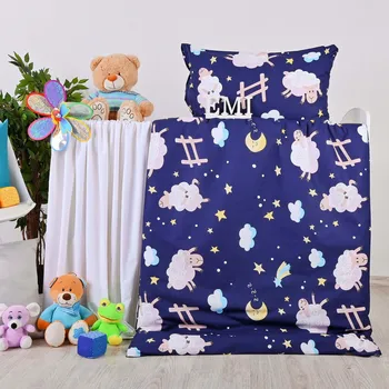 Povlečení Povlečení dětské Shaun modré EMI: Dětský set 130x90 + 65x45