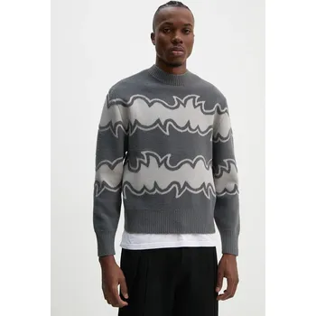 Pánský svetr Svetr BLUEMARBLE SW36.KN18B24 šedá 90A, vel. S