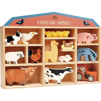 ostatní stavebnice Tender Leaf Sada dřevěných zvířátek z farmy Farmyard Animals