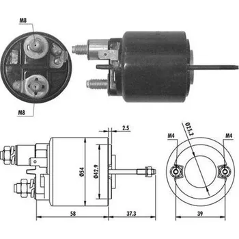 Startér Elektromagnetický spínač, startér MAGNETI MARELLI 940113050062