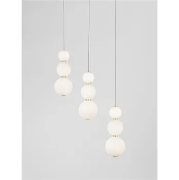 NOVALUCE Závěsné svítidlo FLEA závěsné svítidlo zlatá a opálové bílé skleněné stínidlo LED 36W 3000K stmívatelné - NOVA LUCE NV 9695243