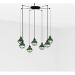 FARO CLAIRE závěsné svítidlo, zelená 7L - FARO FARO 62803-7L