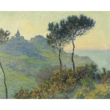 Plakát Plakát, Obraz - The Church of Varengeville, Sunset, Claude Monet