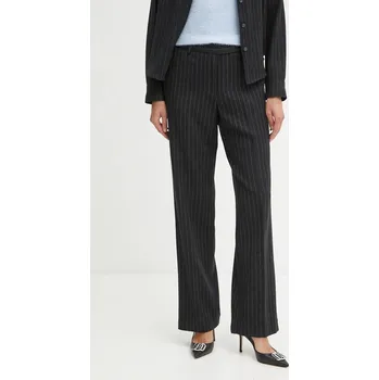 Dámské kalhoty Vlněné kalhoty MICHAEL Michael Kors jednoduché, high waist, MF43015F2A černá 86X, vel. 38