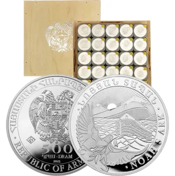 LEV Stříbrná investiční mince 1 Oz - Noemova archa 2025 MasterBox (500ks)