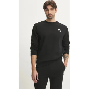 Pánská mikina Mikina Karl Lagerfeld pánská, černá barva, s aplikací, 500900.705710 99X, vel. L