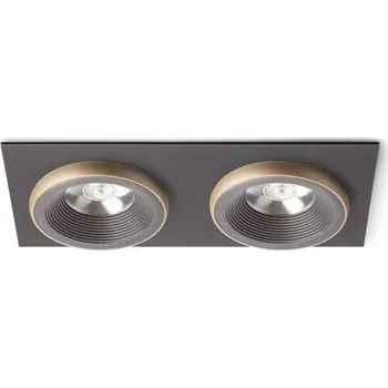 Bodové svítidlo RED - DESIGN RENDL SHARM SQ II zápustná hnědá/perleťová zlatá 230V LED 2x10W 24° 3000K - RED - DESIGN RENDL RED R13257