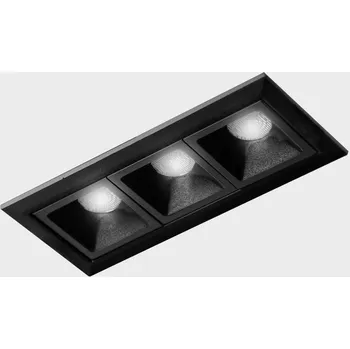 Koupelnové svítidlo KOHLLIGHTING NSES zapuštěné svítidlo s rámečkem černá 6 W 3000K DALI - KOHL-Lighting KHL K51300.03.RF.BK-BK.45.ST.9.30.DA
