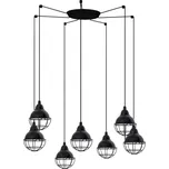 FARO CLAIRE závěsné svítidlo, černá, 7L - FARO FARO 62802-7L