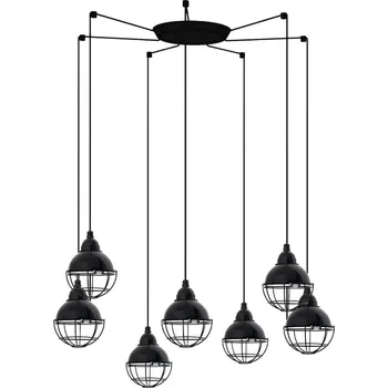 FARO CLAIRE závěsné svítidlo, černá, 7L - FARO FARO 62802-7L