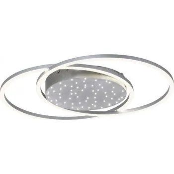 PAULNEUHAUS YUKI LED stropní svítidlo, barva ocel, dálkový ovladač, stmívatelné, CCT 2700-5000K - PAUL NEUHAUS PN 6025-55