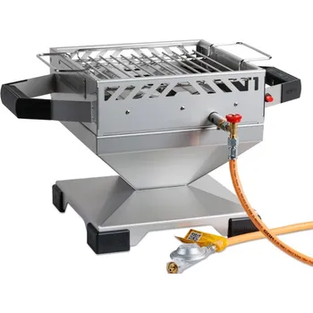 Zahradní gril Thüros Gril T1 na dřevěné uhlí s plynovým hořákem včetně hadice