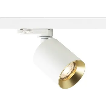 Bodové svítidlo RED - DESIGN RENDL DARIO pro tříokr. lištu bílá česaná mosaz 230V GU10 9W - RED - DESIGN RENDL RED R13873