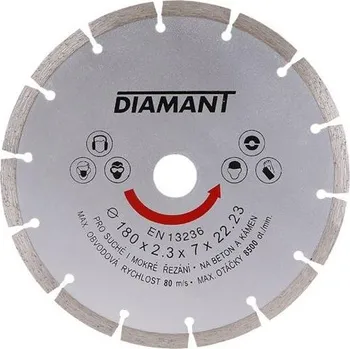 Řezný kotouč Levior Kotouč diamantový DIAMANT 180x2.3x22.2mm segment