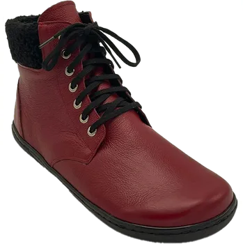 Dámské tenisky Mintaka MINTAKA, Dámská barefootová polokozačka - červená Velikost: 36