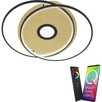 PAULNEUHAUS Q-AMIRA LED stropní svítidlo v černé mosazi s nastavitelnou barvou světla a dálkovým ovládáním Smart Home ZigBee 2700-5000K - PAUL NEUHAUS PN 8381-18