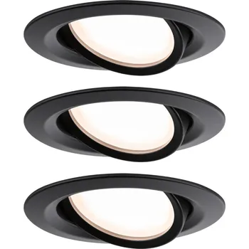 Svítidlo PAULMANN LED vestavné svítidlo Nova Plus Coin základní sada výklopné 84mm 50° Coin 3x6W 230V stmívatelné 2700K - PAULMANN P 93080