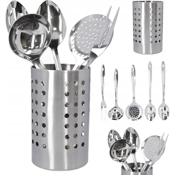 Naběračka Sada kuchyňského náčiní – naběračka, lžíce, pěnovačka Stříbrná