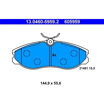 Brzdový systém Sada brzdových destiček, kotoučová brzda ATE 13.0460-5959.2
