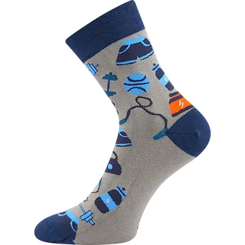 Dámské ponožky LONKA Ponožky společenské vtipné DEVIVE s obrázky GYM (3 páry) 39-42 125099