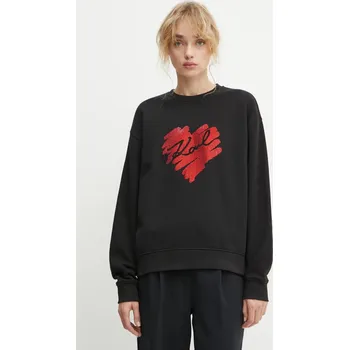 Dámské oblečení Bavlněná mikina Karl Lagerfeld A1W20045 černá 99X, vel. XS