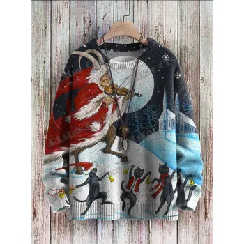 Dámský svetr Svetr s potiskem 3D Christmas Jesus CS432 Velikost: XL, Barva (Varianta): Svetr 6