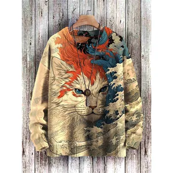 Dámský svetr Svetr s 3D potiskem obličeje CS404 Velikost: 5XL, Barva (Varianta): Svetr 6