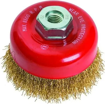 Příslušenství k brusce Festa Kartáč rotační hrnkový FESTA vlnitý mosaz 100mm M14