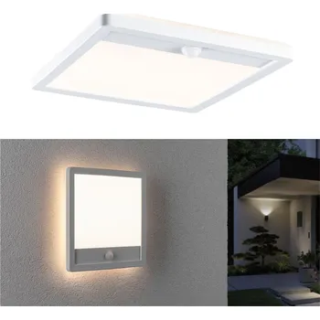 Venkovní osvětlení PAULMANN LED venkovní panel Lamina vč. pohybové čidlo IP44 hranaté 250x250mm 3000K 14,5W 230V bílá umělá hmota - PAULMANN P 94663