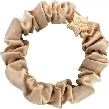 Gold Star Silk Scrunchie Sand