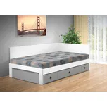 Nabytekmorava Válenda s úložným prostorem Iveta 110 HIT Barva: bílá/ Mega 031 losos, PROVEDENÍ ČEL: pravé