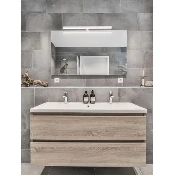 Koupelnové svítidlo NOVALUCE Svítidlo na zrcadla GLIM bílý hliník a akryl LED 18W 230V 3000K IP44 - NOVA LUCE NV 787016