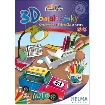 omalovánky 3D omalovánky Auto Kniha
