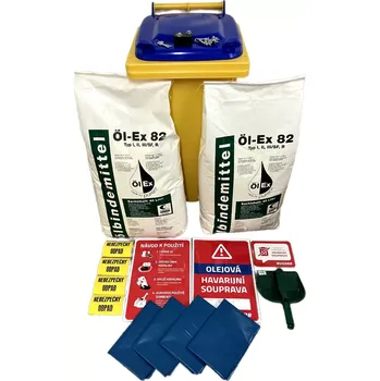 Sorbent Havarijní souprava se sypkým sorbentem, olejová, 46 l, uzamykatelná