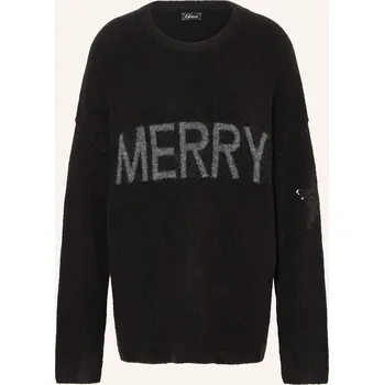 Dámský svetr Grace Dámský Oversized Svetr S Flitry, černá / šedá, 34